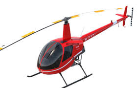 Turbosquid - Helicopter Robinson R22 Red
