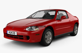 Hum3d - Honda Civic del Sol 1993 - 3dmodel