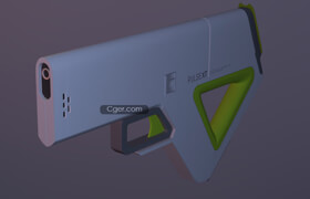 Minimalist Futuristic Gun - 3dmodel