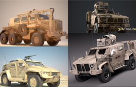 8 Mine Resistant Vehicles (MRAP) - 3dmodel