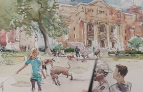 Urban Sketching Drawing people in place - Marc Taro holmes - DVD