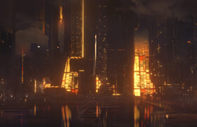 Blender - Megacity 02 - Final Cityscape Render    ​