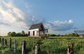 CGI ICELAND CABIN -Ander Alencar - 3dmodel