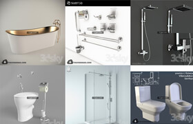 6套3dsky网站的卫生间家具模型
