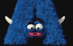 Skillshare - 3D illustration Create a Typographic 3D hairy monster in Cinema 4D