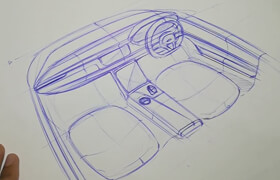 Skillshare - Automotive Design How to Draw The Interior of a Car