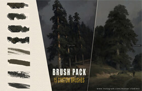 ArtStation - Traditional Texture Brushes for Photoshop by Vladimir Motsar - brush