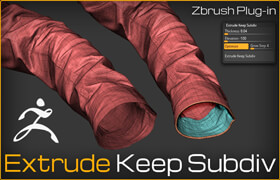 Extrude Keep Subdiv - ZBrush Plugin