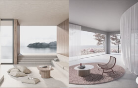 Domestika - ArchViz de interiores crea diseños 3D surrealistas con Blender