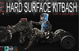 Artstation - OU Hard Surface Kitbash VOL-1 - 3dmodel
