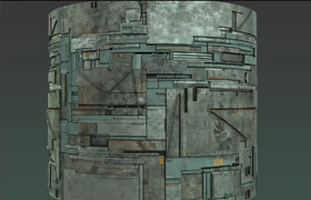 Artstation - Sci Fi Wall Panel Texture Set 3 - 材质贴图