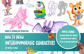 How to draw anthropomorphic characters by Mitch Leeuwe - book