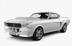 Hum3D - Ford Mustang Shelby GT500 Eleanor 1967 3D model