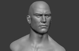 FlippedNormals - Sculpting a Realistic Male Face in Zbrush