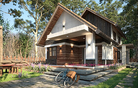 3D Exterior House Scene File 3dsmax By TranHoangVietAnh