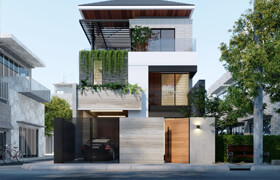 3D Exterior House Scene File 3dsmax By VuAnhViet