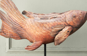 Swimming Koi Statue