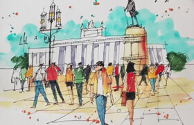 Skillshare - James Richards-Urban Sketching Essentials Drawing People and Crowds Made Simple