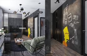 3D Interior Apartment 46 Scene File 3dsmax By DungCuong Free Download