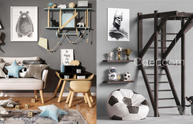 ​3dsky pro 20211124 - 3D Childroom Furniture P1