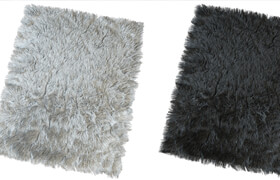 Carpet with long pile - 3d Model