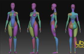 Libel Academy - Cuerpo Base en ZBrush