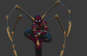 Libel Academy - Traje Hardsurface en ZBrush - Iron Spider