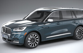 Turbosquid - Lincoln Aviator 2020 3D Model