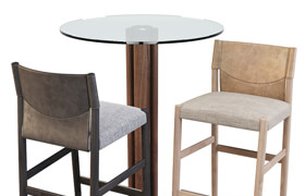 Porada: Bar Set (Table - Quadrifoglio Bistrot and Stools - Sveva)  ​