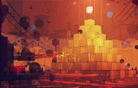 Udemy - Crypto Art Create A Dystopian City Using Traditional Painting Techniques And Cinema 4D