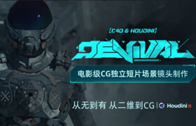 【正版】【大师】C4D+Houdini 电影级CG独立短片《Revival重载新生》场景镜头制作教学