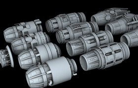 Artstation - Ship Engine Pack Part I 3D model
