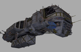 CGTrader - Morena smuggler ship VR  AR  low-poly 3d model