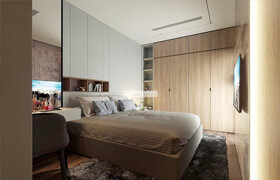 3D Interior Scene File 3dsmax Bedroom 166