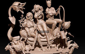 DC Female Diorama – 3D Print