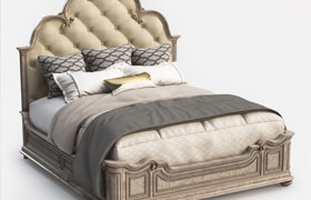 Hooker Furniture King Upholstered Panel Bed
