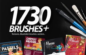 Creativemarket - 1730 Illustrator Brushes BUNDLE - brush