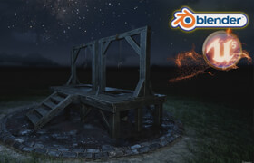 Udemy - Blender to Unreal Engine 5 - 3D Props - Medieval Gallows by Neil Bettison (2021)