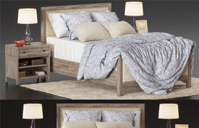 Bed Potterybarn Toulouse wood