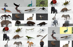 Cgtrader - 30 Forest Animals Super Pack