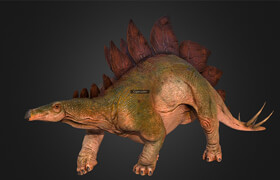 Sketchfab - Jurassic Park Stegosaurus for your GamesMovies