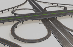 Cgtrader - highway intersection bridge - 3dmodel