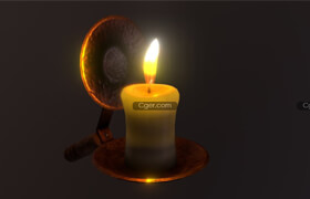 Sketchfab - Copper Candlestick model