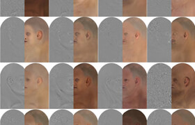 3D Scan Store - Male & Female 16 X HD Displacement Map Pack 01