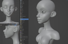 Gumroad - How to Sculpt a Stylized Head in Blender - Danny Mac