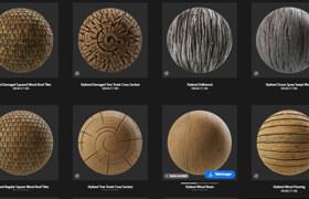 Substance Source - Stylized Wood Substancesource SBSAR SBS (11 Mat)