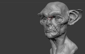 FlippedNormals - Concept Sculpting an Orc Bust