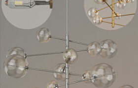 EICHHOLTZ Chandelier Argento L 112076 111975