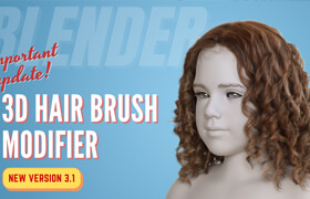 3d Hair Brush - Blender Addon