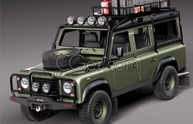 Squir - Land Rover Defender Expedition - Vray - 3D Model [3ds-c4d-fbx-lwo-max-obj]